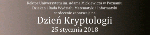 Drugi Dzień Kryptologii na UAM w Poznaniu, 25 stycznia 2018