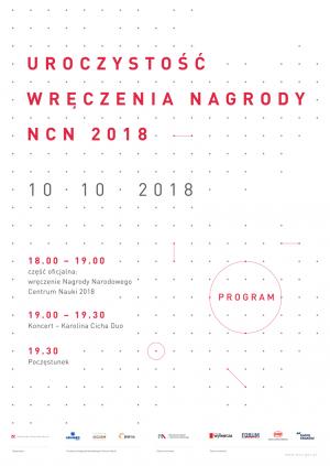 Wręczenie 6. Nagrody NCN, 10 października 2018, Kraków