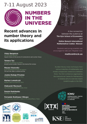 Konferencja NUMBERS IN THE UNIVERSE, 7-11 sierpnia 2023, Kijów&Warszawa